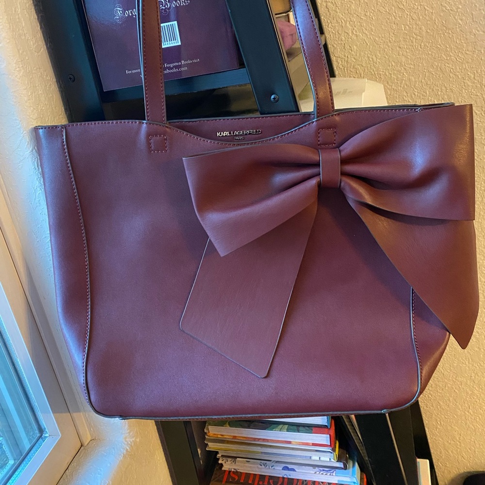 Perfect condition Karl Lagerfeld burgundy bag - Picture 3 of 5